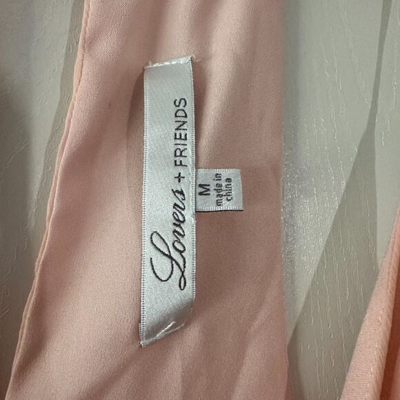 Lovers + Friends Revolve Womens Gigi Mini Wrap Pink Flutter Dress Size Medium - Picture 6 of 10